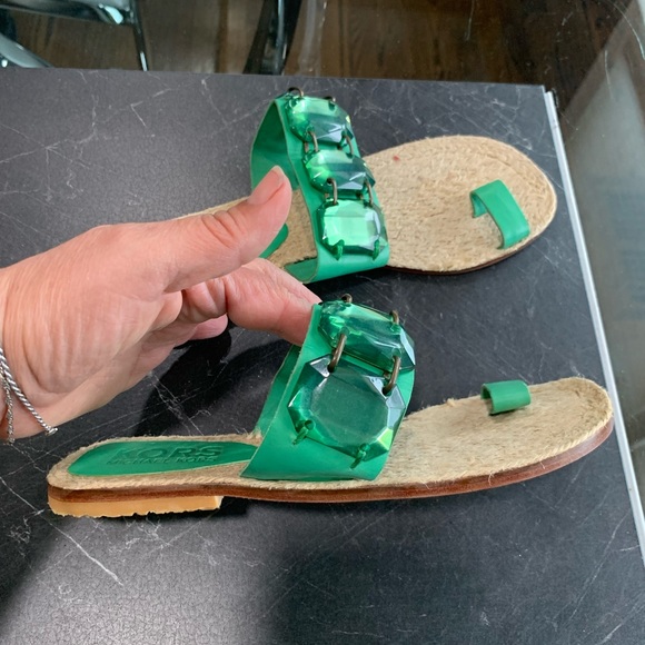 Michael Kors Green  Espadrilles Sandals Size 6 - Picture 4 of 6